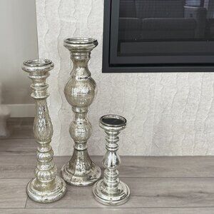 Horchow Large Candle Holder Set (3)